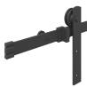 Sliding Door Hardware Kit 152 cm Steel Black - Hipomarket