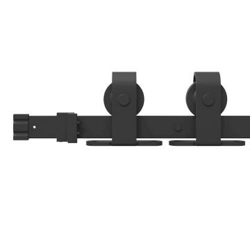 Sliding Door Hardware Kit 183 cm Steel Black | HipoMarket