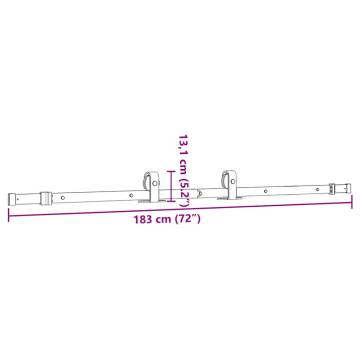 Sliding Door Hardware Kit 183 cm Steel Black | HipoMarket