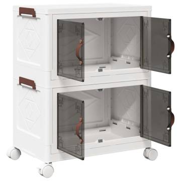 Stackable Storage Box with Wheels - 2-Tier 28L | HipoMarket