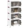  Stackable Storage Box with Wheels 4-Tier 28 L 48.5x29.5x112.5 cm Size 48 x 29.5 x 112.5 cm Quantity in Package 1 