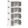 Stackable Storage Box with Wheels - 28L 4-Tier Solution