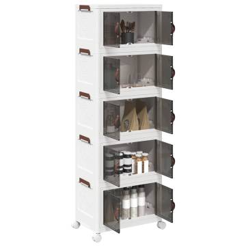 Stackable Storage Box with Wheels - 5-Tier & 28L Capacity