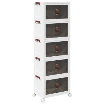 Stackable Storage Box with Wheels - 5-Tier & 28L Capacity