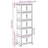 Stackable Storage Box with Wheels - 5-Tier & 28L Capacity