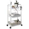  Storage Trolley 3-Tier Transparent 37x28x68 cm Acrylic Size 37 x 28 x 68 cm Quantity in Package 1 Model with boxes 