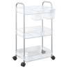 3-Tier Transparent Storage Trolley | Durable Acrylic Solution