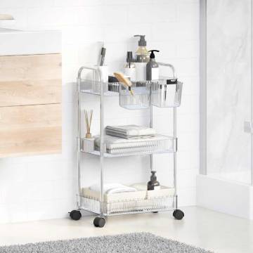 3-Tier Transparent Storage Trolley | Durable Acrylic Solution