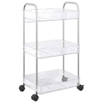 3-Tier Transparent Storage Trolley | Durable Acrylic Solution