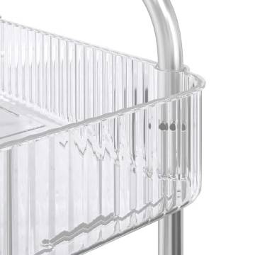 3-Tier Transparent Storage Trolley | Durable Acrylic Solution