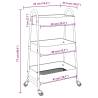 3-Tier Blue Steel Storage Trolley - Organize Your Space