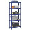  5-Layer Storage Shelf Blue Steel&Engineered Wood Colour blue Size 75 x 30 x 168 cm Quantity in Package 1 Amount 