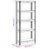 5-Layer Storage Shelf - Blue Steel & Engineered Wood