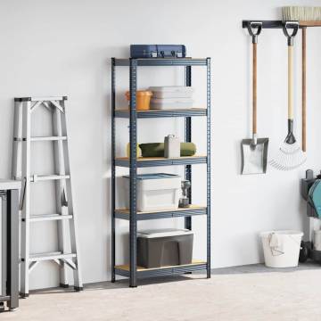 5-Layer Storage Shelf - Anthracite Steel & Wood | HiPoMarket