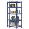  5-Layer Corner Shelf Blue Steel&Engineered Wood Colour blue Size 75 x 75 x 180 cm Quantity in Package 1 Amount 