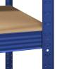 5-Layer Corner Shelf - Blue Steel & Engineered Wood | HipoMarket