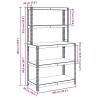 5-Layer Work Table with Shelves - Durable Steel & Wood Design