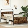 Stylish Bed Frame Without Mattress - Smoked Oak, 107x203 cm