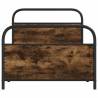 Stylish Bed Frame Without Mattress - Smoked Oak, 107x203 cm