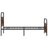 Stylish Bed Frame Without Mattress - Smoked Oak, 107x203 cm