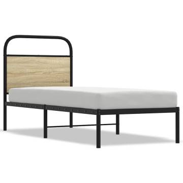 Sonoma Oak Bed Frame 80x200 cm - Sturdy & Elegant Design