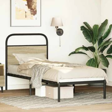 Sonoma Oak Bed Frame 80x200 cm - Sturdy & Elegant Design