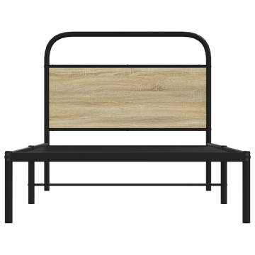 Robust Bed Frame Without Mattress 107x203 cm in Sonoma Oak