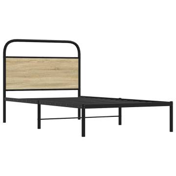 Robust Bed Frame Without Mattress 107x203 cm in Sonoma Oak