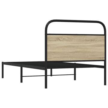 Robust Bed Frame Without Mattress 107x203 cm in Sonoma Oak