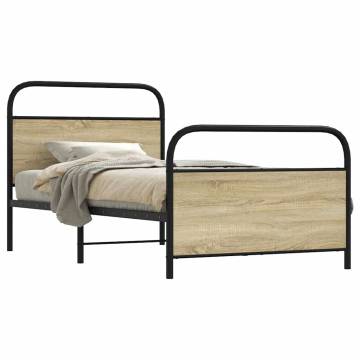 Single Bed Frame 90x190 cm in Sonoma Oak - No Mattress