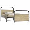  Bed Frame Without Mattress 90x190 cm Single Sonoma Oak Engineered Wood Colour sonoma oak Size 90 x 190 cm Model with headboard & footboard 