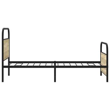 Single Bed Frame 90x190 cm in Sonoma Oak - No Mattress