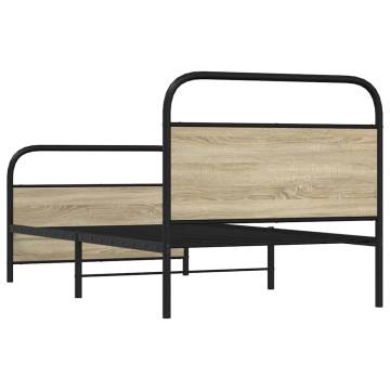 Single Bed Frame 90x190 cm in Sonoma Oak - No Mattress