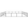 Durable Black Steel Dog Kennel - 40 m² Outdoor Play Area