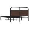 Brown Oak Bed Frame 140x190 cm - Stylish & Durable