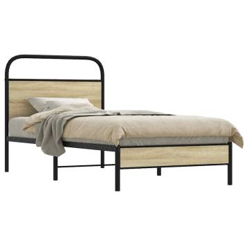 Sonoma Oak Bed Frame 80x200 cm - Sturdy & Elegant Design