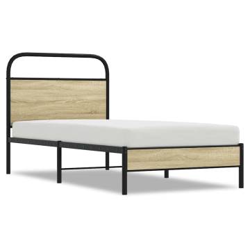 Sonoma Oak Bed Frame 80x200 cm - Sturdy & Elegant Design