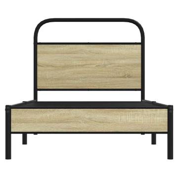 Sonoma Oak Bed Frame 80x200 cm - Sturdy & Elegant Design