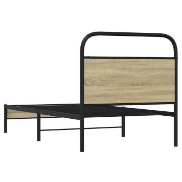 Sonoma Oak Bed Frame 80x200 cm - Sturdy & Elegant Design