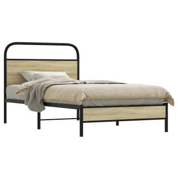 Robust Bed Frame 90x200 cm Sonoma Oak - HipoMarket