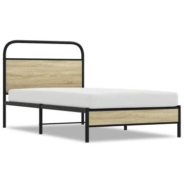 Robust Bed Frame 90x200 cm Sonoma Oak - HipoMarket