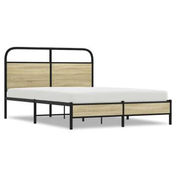 Sonoma Oak Bed Frame 120x200 cm - Elegant Design Without Mattress