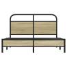 Sonoma Oak Bed Frame 120x200 cm - Elegant Design Without Mattress