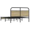 Sonoma Oak Bed Frame 120x200 cm - Elegant Design Without Mattress