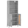 Stylish Highboard in Concrete Grey - 69.5x34x180 cm | HipoMarket