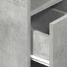 Stylish Bedside Cabinet with Drawer - Concrete Grey