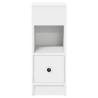 Stylish White Bedside Cabinets - 2 pcs with Drawer