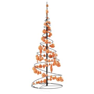 Christmas Tree Light Cone with Baubles - 80 LEDs Warm White