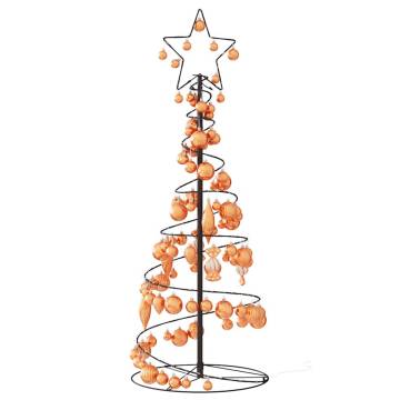 Christmas Tree Light Cone with Baubles - 80 LEDs Warm White