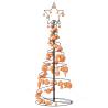 Christmas Tree Light Cone with Baubles - 80 LEDs Warm White